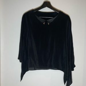 Vintage Black Silk Top